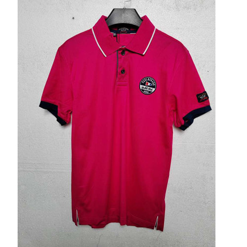 Paul&shark/鲨鱼 紫红色男士短袖POLO衫