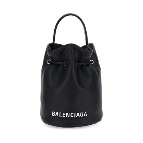Balenciaga/巴黎世家  女包 品牌字母LOGO 女士黑色皮革手提包斜挎包 638342DLQ4N1000 HKY012467