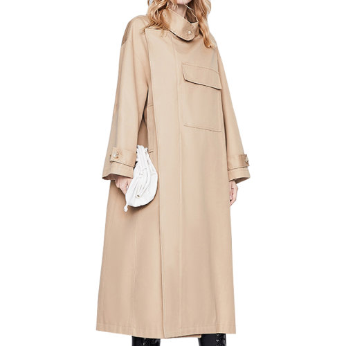 GeleiStory/GeleiStory  秋冬新款长款廓形风衣英伦工装风时尚休闲风衣  女士风衣