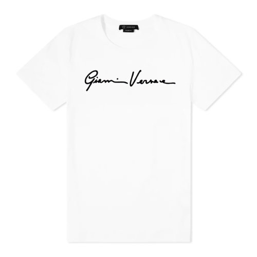 VERSACE/范思哲 男士纯色棉质经典字母徽标印花装饰圆领上衣短袖T恤 A85998-A228806 多色可选