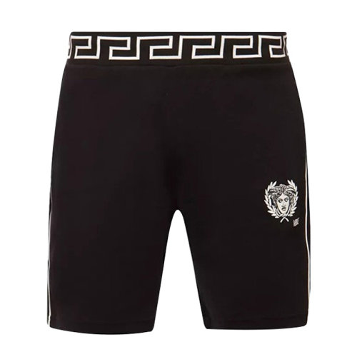 VERSACE 范思哲 男士 服装 黑色美杜莎图案印花图案短裤 男士短裤