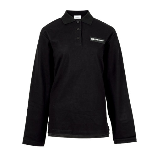 BURBERRY/博柏利 时尚百搭 女装 女士 黑色棉质长POLO 80245421