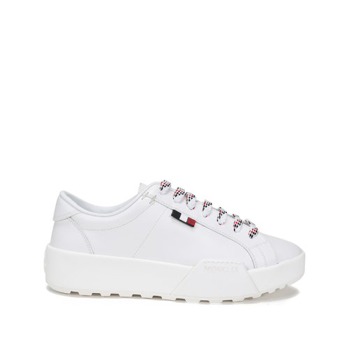 Moncler/蒙克莱 男士皮革系带休闲运动鞋小白鞋 4M72400 02SHJ