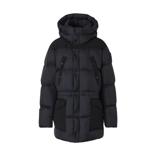 BURBERRY/博柏利      男士炭灰色徽标贴花尼龙羽绒服80438461