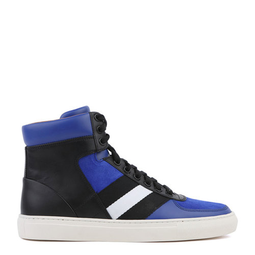 BALLY/巴利 男士纯蓝色牛皮高帮运动鞋 HEWIE/452