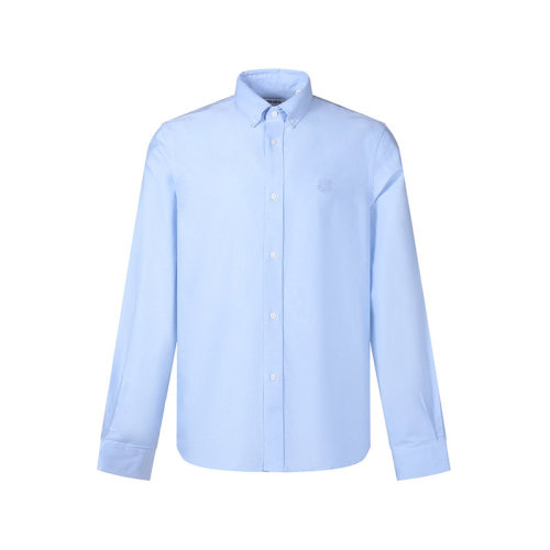 KENZO/高田贤三【22春夏新款】男士棉质长袖衬衫浅蓝色小虎头刺绣 5CH400 1LD