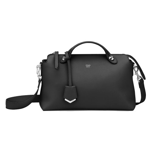 FENDI/芬迪  BY THE WAY系列 黑色小牛皮波士顿包单肩手提包8BL1461D5F0GXN