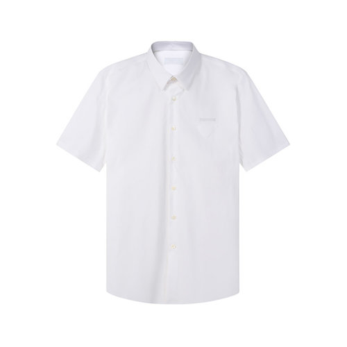 PRADA/普拉达 【22年新款】 男士棉质短袖衬衫白色 UCS401 10HT S 2