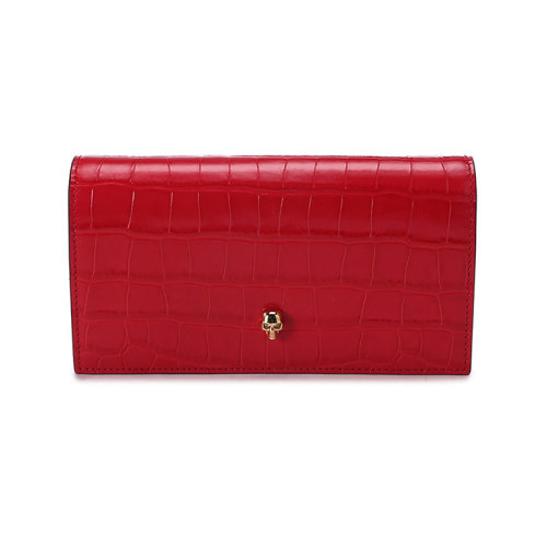 Alexander McQueen/亚历山大麦昆 女士皮革骷髅头装饰手拿包钱包 632034 1JM0G