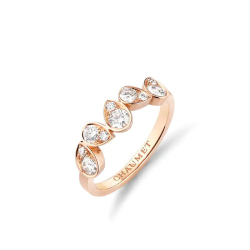 Chaumet/尚美 戒指/指环 JOSéPHINE RONDE D'AIGRETTES系列 女士18k金玫瑰金镶有多颗明亮切割钻石戒指083843