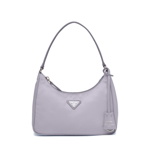 PRADA/普拉达     Re-Edition 2005系列 女士藤萝紫尼龙材质皮革肩带金属徽标迷你手袋单肩包1NE204_R064_F0230