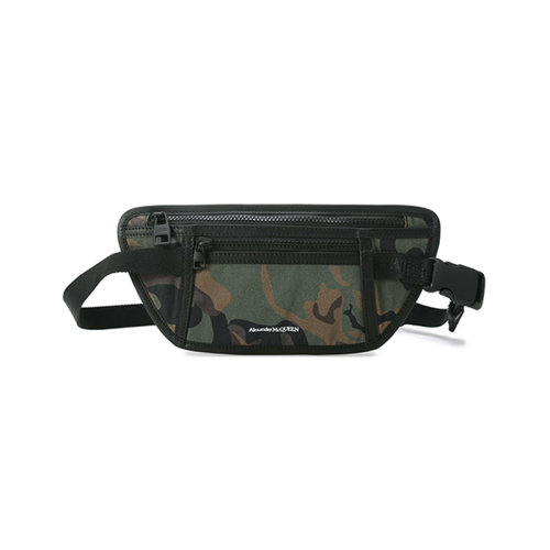 Alexander McQueen/亚历山大麦昆【22春夏新款】男士织物胸包斜挎包腰包 683110 1AAE2