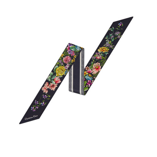 DIOR/迪奥 22年春夏新款 MITZAH系列 女士多色桑蚕丝斜纹面料D-Floral印花丝巾24FCO106I606_C582