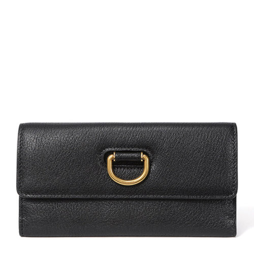 BURBERRY/博柏利 女士纯色D环羊皮长款钱夹钱包卡包手拿包女包 4074955