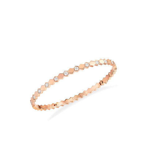 Chaumet/尚美 Bee My Love系列 女士18k金玫瑰金半镶明亮切割钻石083433