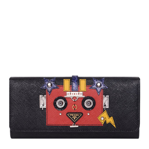 PRADA/普拉达黑色皮革钱包女士 1MH132-2EEX-F0002