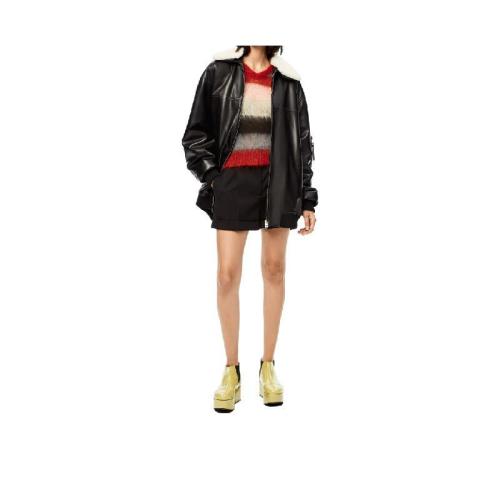 LOEWE罗意威 22年秋冬 女士 夹克 Shearling collar bomber jacket in nappa S359Y19L28-1205