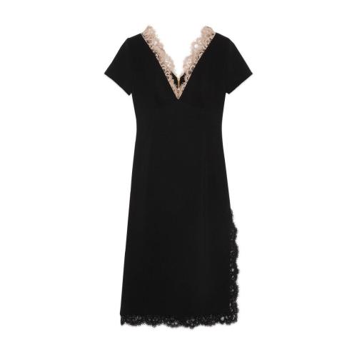  GUCCI古驰 22年秋冬 女士 弹力粘胶纤维蕾丝连衣裙 688406 XJD5M 1024