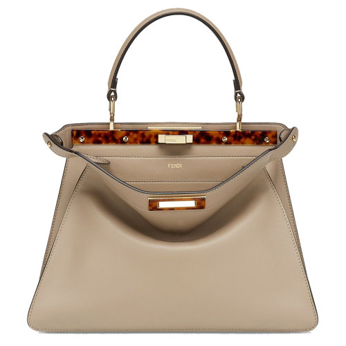 FENDI/芬迪 21早春新款 PEEKABOO ISEEU 鸽灰色小牛皮 女士中号手提包8BN321AF2JF0E65