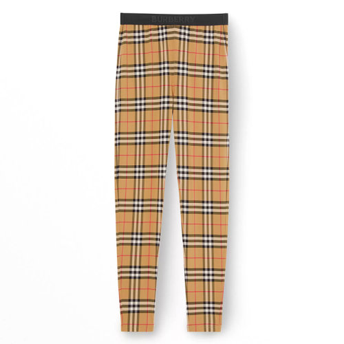 BURBERRY/博柏利 Vintage 格纹徽标装饰紧身裤女士休闲裤 80124501