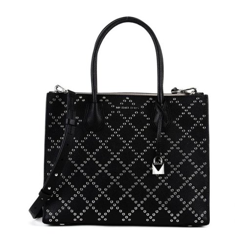 MichaelKors/迈克·科尔斯Mercer系列女士牛皮衍缝压花大号手提包单肩斜挎锁头包