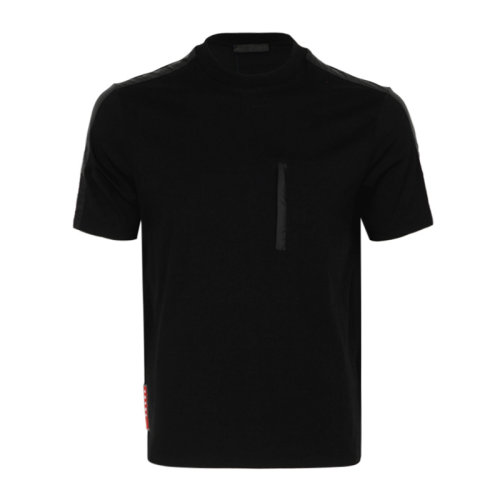 PRADA/普拉达 男士黑色圆领短袖T恤 SJN203-1KG6-F0806