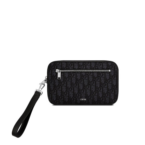 DIOR/迪奥 20  男士黑色提花帆布手拿包2ESCA340YSE_H03E