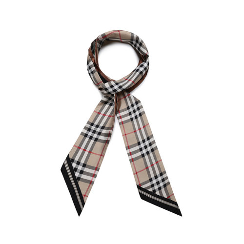 BURBERRY/博柏利 男女通用款桑蚕丝装饰带小领巾窄版丝巾 80289501