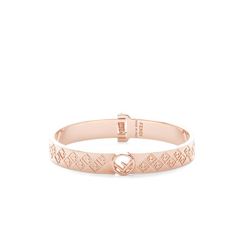 FENDI/芬迪  FF系列 女士玫瑰金金属徽标弹簧扣手链8AG793A6FFF0CJ4