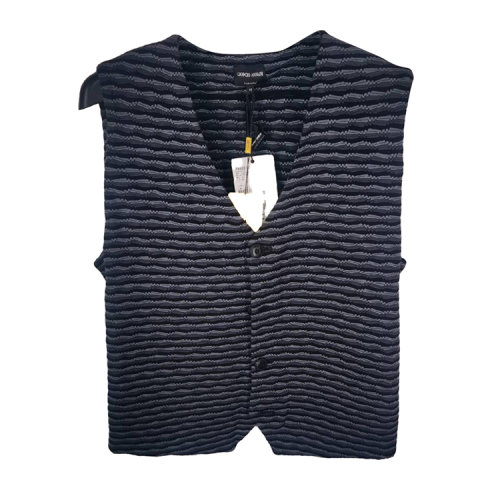 Giorgio Armani/乔治阿玛尼 深蓝色条纹马甲 SSJ02J SSWBJ 011