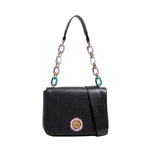 Salvatore Ferragamo/菲拉格慕 女士黑色牛皮革单肩包 21G843 684505