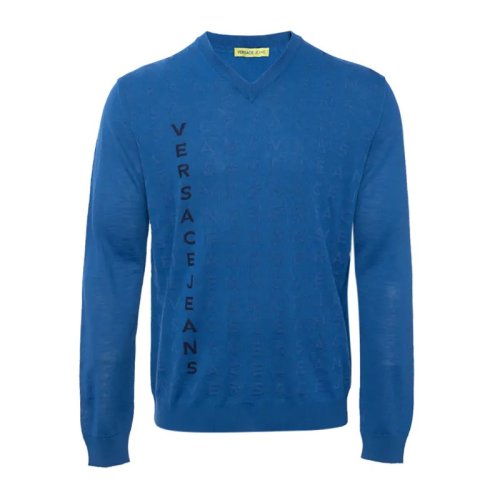  VERSACE JEANS COUTURE 男士浅蓝色粘胶纤维针织衫/毛衣 B5GMA823 6652 225 PLFSX