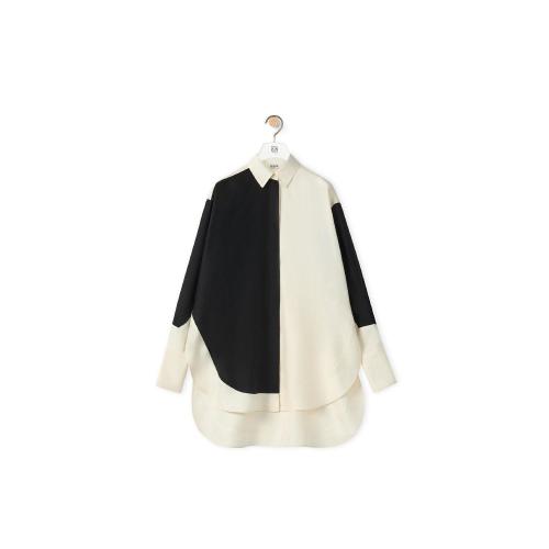  LOEWE罗意威 22年秋冬 女士 长袖衬衫 Long shirt in silk S359Y05X34-1102