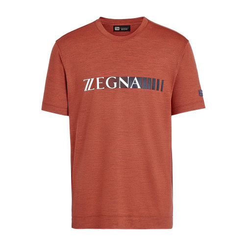 Z Zegna 桔色经典标志TECHMERINO? 羊毛男士短袖 T 恤 ZZT63U-VV390-6U3