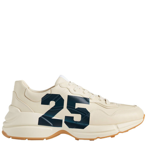 GUCCI/古驰 Rhyton系列 21年早秋新款 男士象牙色皮革运动鞋老爹鞋6633392SH009522