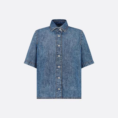  DIOR迪奥 22年秋冬 女士 短袖衬衫 Blouse 252B26Y3584_X5887