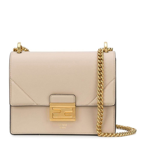 FENDI/芬迪 女士小牛皮小怪兽眼睛翻盖链条包单肩包斜跨包