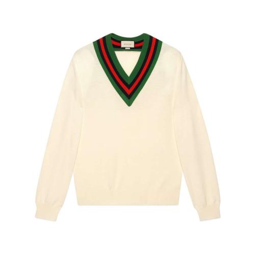  GUCCI古驰 22年秋冬 男士 V 领羊毛针织毛衣 576802 XKAUK 9133