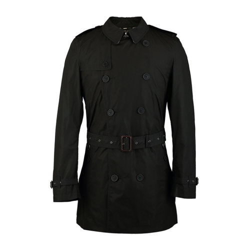 BURBERRY/博柏利 20春夏 男士 服装 BRIT系列 男士聚酯纤维混纺双排扣系带风衣 男士大衣