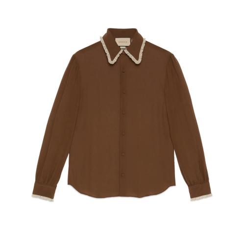  GUCCI古驰 22年秋冬 男士 Gucci HA HA HA特别系列真丝衬衫 708368 ZBS12 2425