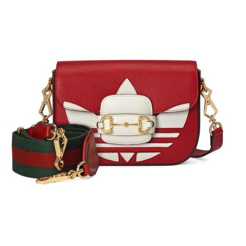  GUCCI古驰 22年秋冬 女士 adidas x Gucci Horsebit 1955系列迷你手袋 658574 U3ZDG 6563