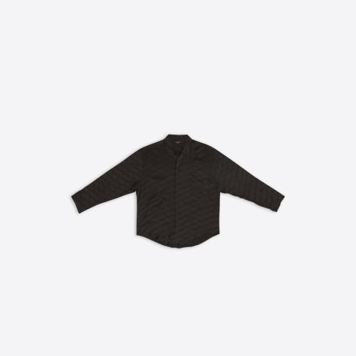 BALENCIAGA巴黎世家 22年秋冬 女士 长袖衬衫 Womens Bb Monogram Minimal Shirt in Black 68
