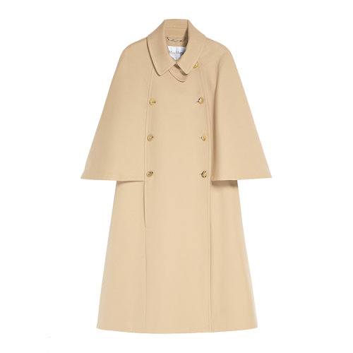 MaxMara/麦丝玛拉 22年早春新款 JADER系列 女士驼色纯棉防水华达呢宽袖风衣夹克1021042106021