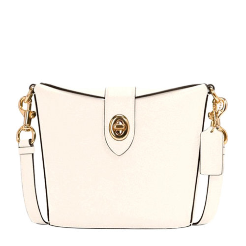 COACH/蔻驰 ADDIE系列小号女士纯色精制鹅卵石纹皮革旋扣开合单肩包斜挎包女包 C2814 多色可选