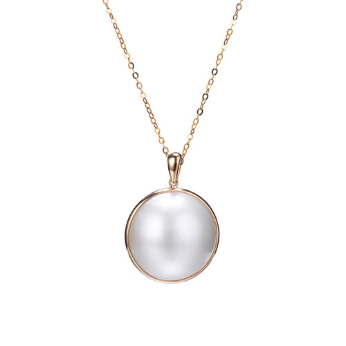 GeleiStory/GeleiStory月圆之夜系列18K金 海水珍珠 马背款项链伴手礼 送闺蜜 店铺特惠礼物