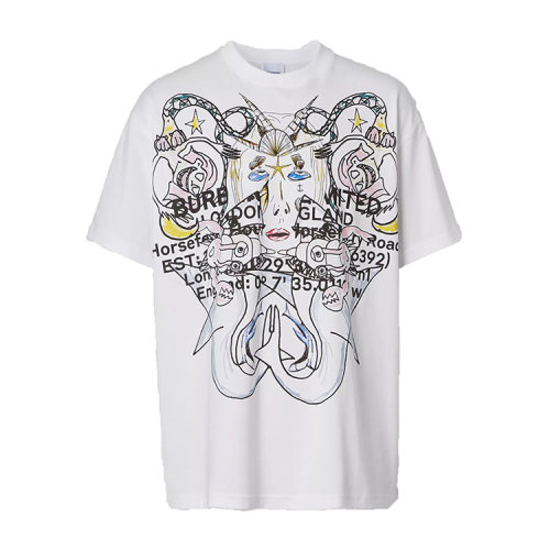 BURBERRY/博柏利  蒙太奇印花棉质宽松男士短袖T恤衫 8040678 1