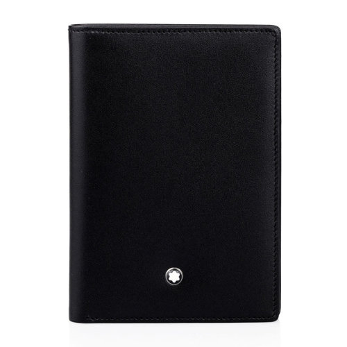 MontBlanc/万宝龙 大班系列 男士黑色牛皮4个信用卡袋中长款钱包钱夹 11987