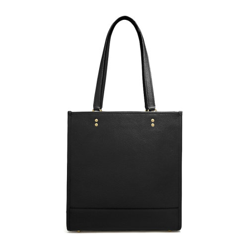 COACH/蔻驰 Dempsey系列女士黑色皮革按扣开合单肩包手提包购物包女包 F1921IMBLK