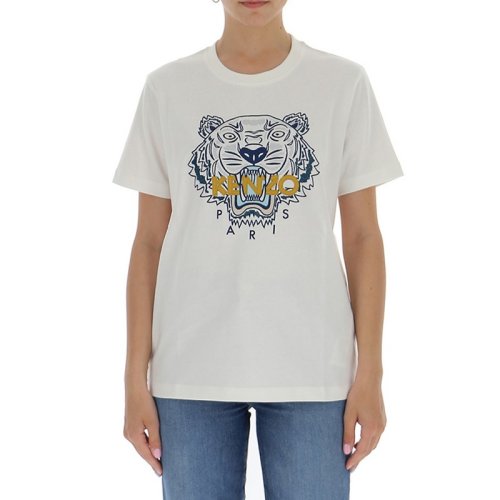  KENZO/高田贤三 女士白色棉质短袖T恤 FB62TS9124YE 01B PLFSX