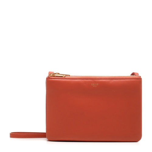 CELINE/赛琳 女士纯色小羊皮经典字母徽标拉链开合单肩包斜挎包手拿包女包 192033CAD 多色可选